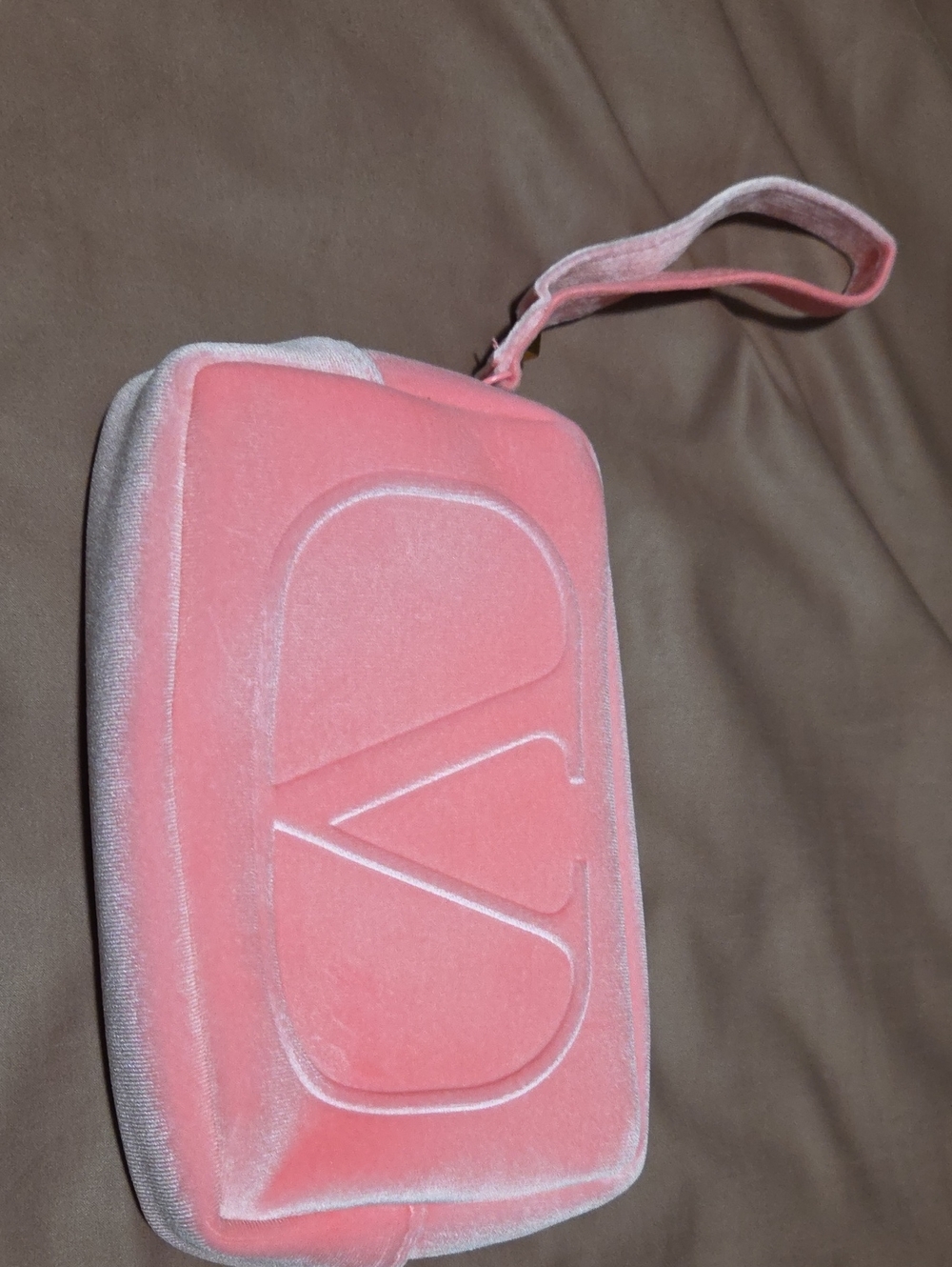 Valentini Velvet Pink Tablet Sleeve with Wrist Strap